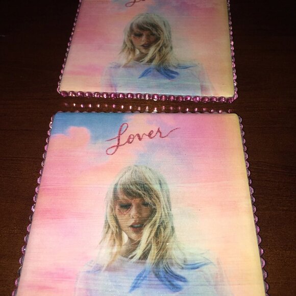 Set of 2 Coasters, Swiftie Lovers, Taylor Swift, Coasters, Gift - Picture 4 of 4